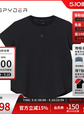 SPYDER蜘蛛春夏女子URBAN LIFE休闲运动舒适短袖圆领T恤24CS414W