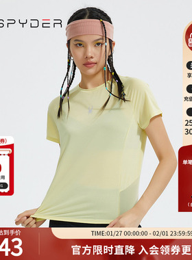 SPYDER蜘蛛秋冬女子TRAINING系列舒适透气短袖圆领T恤22CF402W