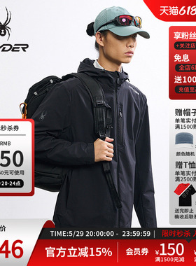 SPYDER蜘蛛秋冬男弹力登山尼舒适防泼水夹克休闲运动外套25MF107M