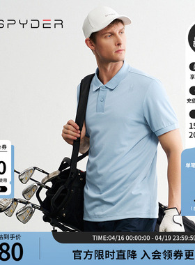 SPYDER蜘蛛春夏男子TRAINING宽松透气休闲运动短袖POLO衫24CS463M