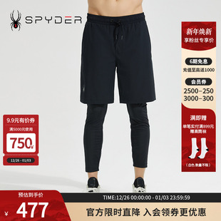 SPYDER蜘蛛春秋男TRAINING假两件凉爽舒适拼接透气裤 子22CF535M