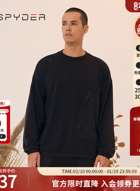 SPYDER新品男子SKI LIFE秋冬卫衣休闲圆领上衣23CF317M