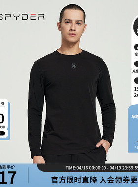 SPYDER蜘蛛春夏男TRAINING舒适运动休闲圆领打底长袖T恤24CS427M