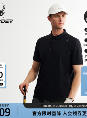 SPYDER蜘蛛春夏男子TRAINING舒适透气休闲运动短袖POLO衫24MS487M
