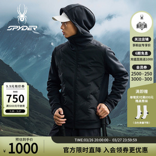 SPYDER蜘蛛男子SKI 连帽羽绒服25EF229M LIFE防风保暖外套鹅绒短款