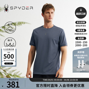 T恤24CS461M SPYDER蜘蛛春夏男子TRAINING透气户外休闲运动短袖