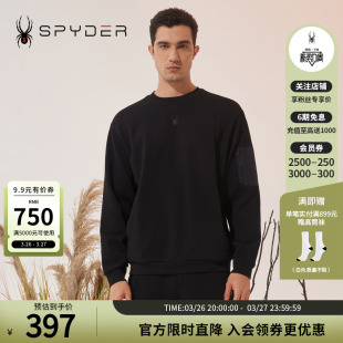SPYDER蜘蛛秋冬男子URBAN LIFE舒适加厚保暖圆领卫衣上衣23CF307M