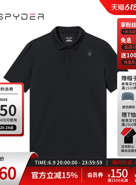 SPYDER蜘蛛春夏男子TRAINING休闲商务立领短袖POLO衫T恤24ES483M