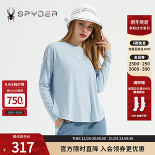 SPYDER蜘蛛女子圆领套头拼接TRAINING T恤23CS410W