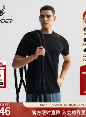 SPYDER蜘蛛春夏男TRAINING吸湿速干凉感运动圆领短袖T恤25MS415M