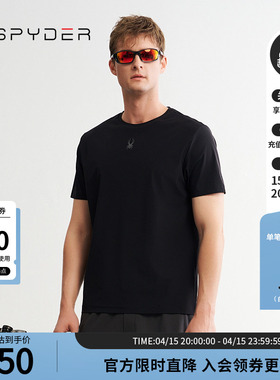 SPYDER蜘蛛春夏男TRAINING简洁休闲弹力运动短袖圆领T恤24ER471M