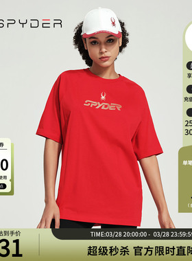 SPYDER蜘蛛春夏男女同款URBAN LIFE印花休闲短袖中性T恤24CS419U