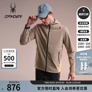 连帽梭织夹克02JO26120WM SPYDER蜘蛛春夏男登山尼防泼水拉链长袖