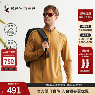 保暖运动上衣长袖 LIFE T恤24CF441M 男子MOUNTAIN SPYDER秋冬新品