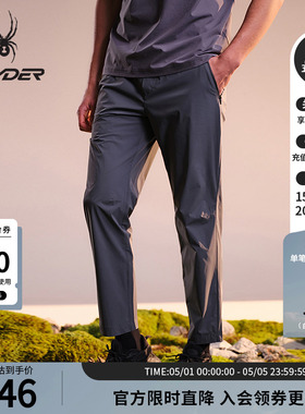 SPYDER蜘蛛春夏男30D尼龙四面弹抗UV梭织户外休闲长裤02PO26218WM