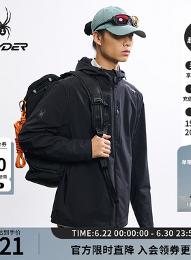SPYDER蜘蛛秋冬男弹力登山尼舒适防泼水夹克休闲运动外套25MF107M