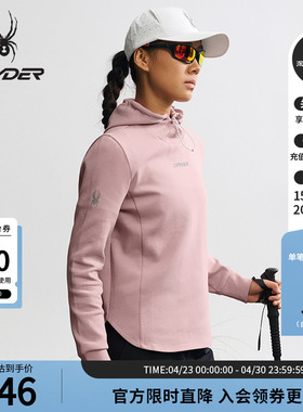 SPYDER蜘蛛秋冬女舒适透气保暖户外运动休闲连帽套头卫衣25MR304W