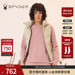 SPYDER蜘蛛秋冬女子URBAN LIFE轻量纯色保暖羽绒马甲背心23CF210W