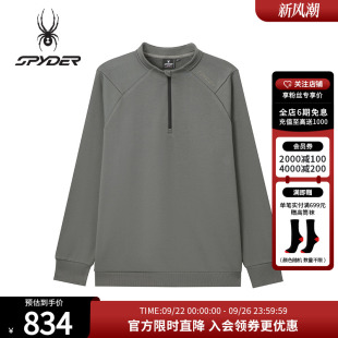SPYDER秋季 卫衣25MF301M 男子透气吸湿排汗运动休闲半开襟套头长袖