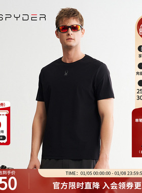 SPYDER蜘蛛春夏男TRAINING简洁休闲弹力运动短袖圆领T恤24ER471M