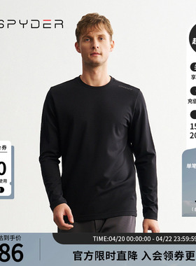 SPYDER蜘蛛秋冬男MOUNTAIN LIFE简洁休闲运动长袖圆领T恤24MF415M