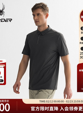 SPYDER蜘蛛春夏男子TRAINING凉感户外休闲运动短袖POLO衫25ES461M
