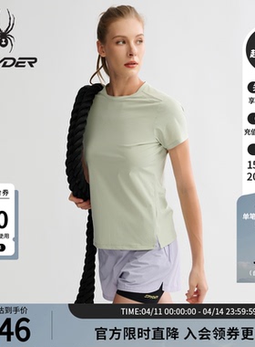 SPYDER蜘蛛春夏女TRAINING锦氨双经休闲凉感运动短袖T恤25MS464W