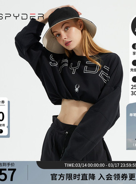 SPYDER蜘蛛女子圆领百搭潮流大logo SKI LIFE卫衣23CS306W