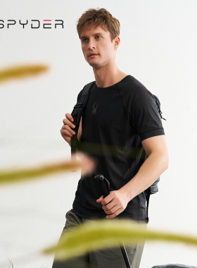 SPYDER蜘蛛春夏男子TRAINING透气户外休闲运动短袖T恤24CS457M