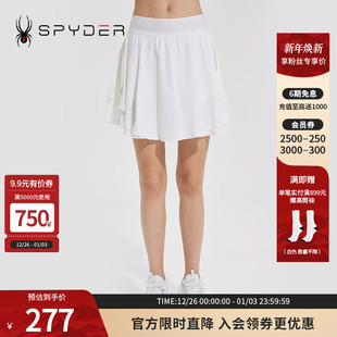 SPYDER蜘蛛春夏女TRAINING运动舒适双层打底短伞裙半身裙23CS514W