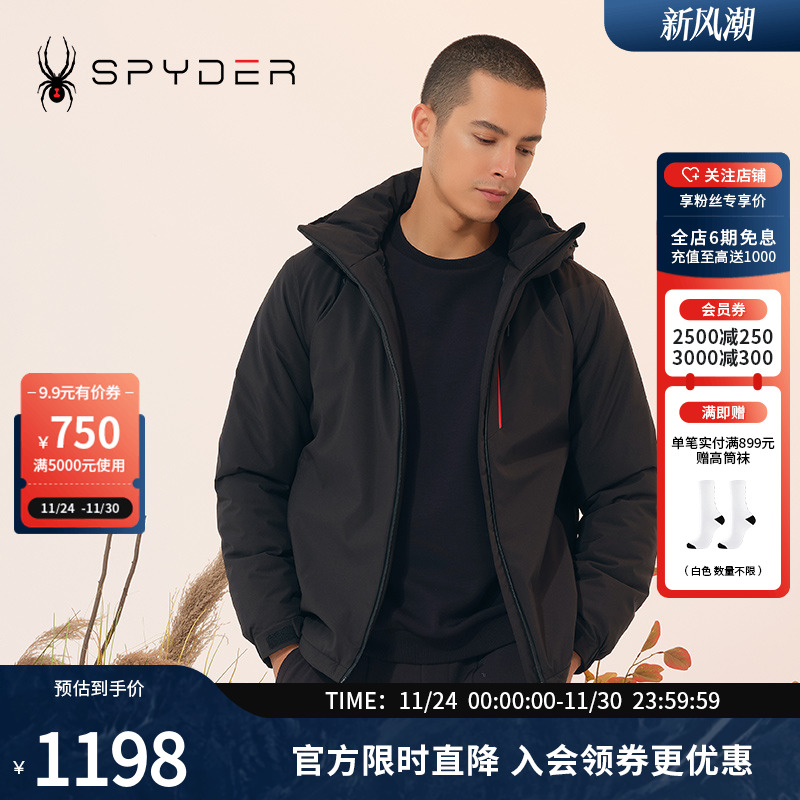 SPYDER新品秋冬棉服连帽棉衣