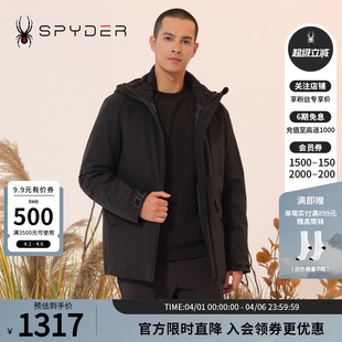 LIFE户外三合一保暖夹克外套23CF203M SPYDER蜘蛛秋冬男子SKI
