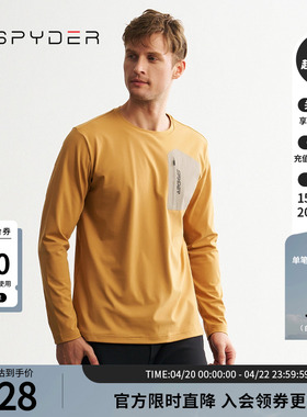 SPYDER蜘蛛秋冬男MOUNTAIN LIFE休闲舒适柔软圆领长袖T恤24CF421M