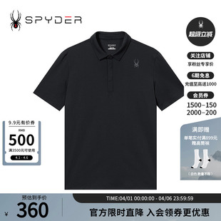 短袖 T恤24ES483M 男子TRAINING春夏休闲商务立领POLO衫 SPYDER新品