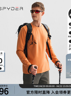 SPYDER蜘蛛春夏男子HIKING圆领套头舒适休闲长袖T恤25MS437M