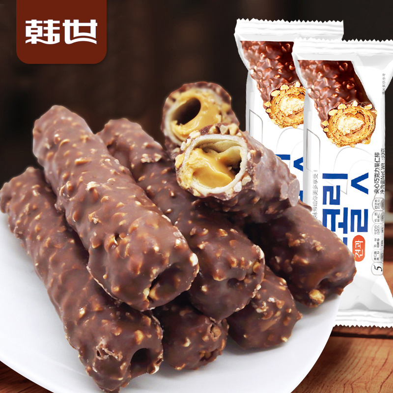 韓世花生巧克力棒180g休