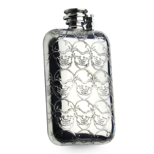 Sheffield Pewter英国进口创意骷髅头酒壶 户外随身小酒壶便携式