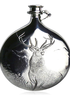 Sheffield Pewter 英国进口雄鹿酒壶 随身便携户外露营英伦复古风