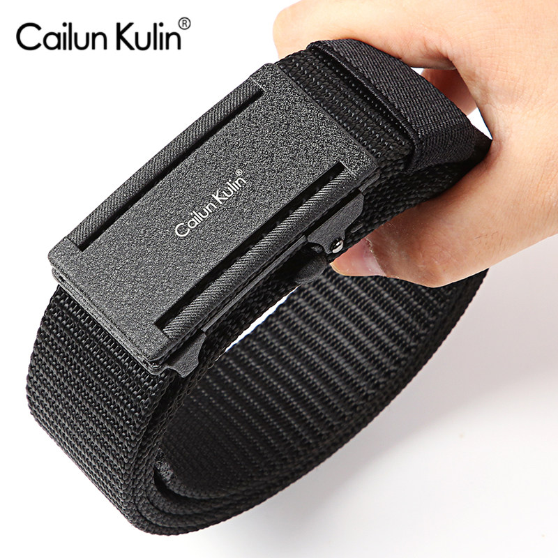 皮带男士潮ins年轻人休闲百搭帆布牛仔裤腰带自动扣尼龙布料裤带