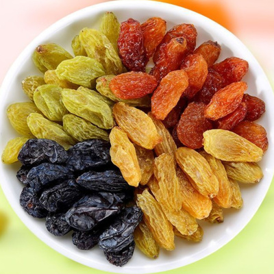 2025新货/5斤多彩葡萄干新疆大颗粒无籽葡萄干开袋即食熬粥泡茶