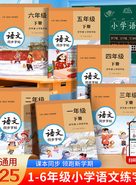 2025年新版人教版语文练字帖12二3三4四5五6六年级上册下册生字表识字表硬笔临摹描红本每日一练写字本复习预习扫码视频教学作业本