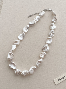 韩版巴洛克珍珠项链异形不规则设