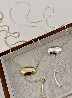 韩国简约气质毛衣链小众设计感抽