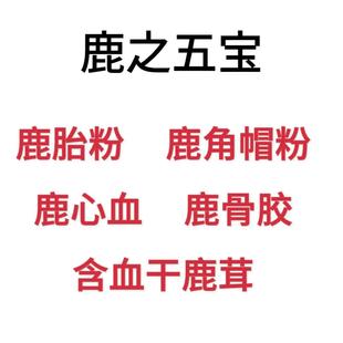 鹿五宝全鹿大补丸全鹿丸梅花鹿胎鹿角帽鹿心血鹿骨胶含血干鹿茸