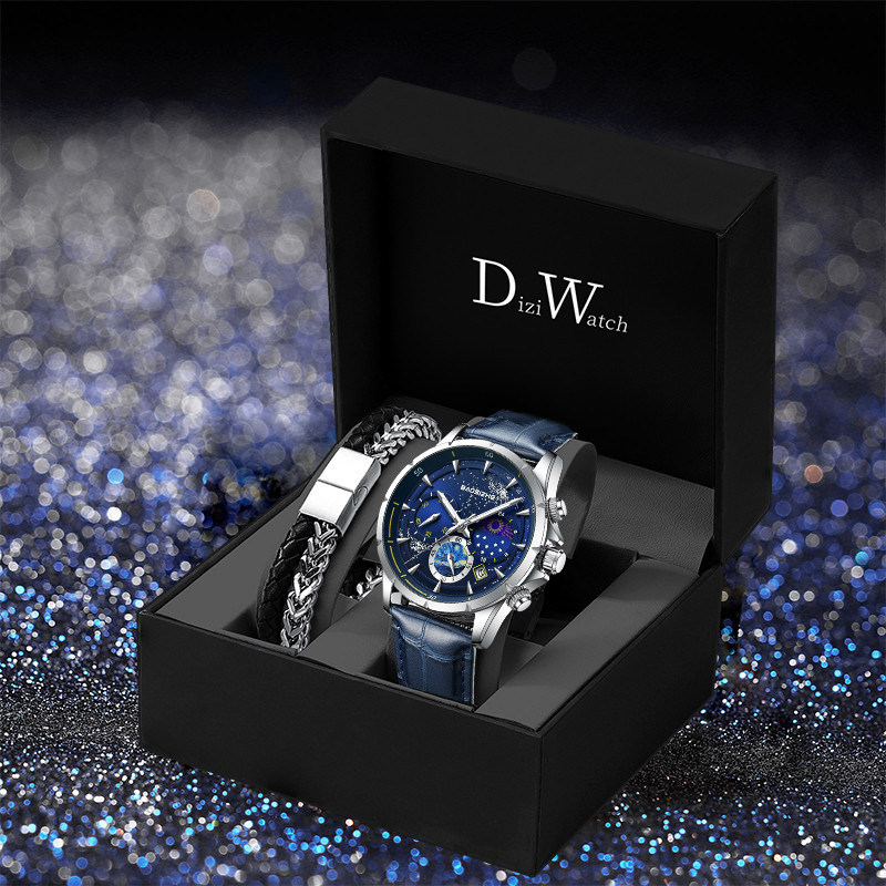 梵高星空机械手表男夜光正品十大青少年初中高中学生潮流运动品牌