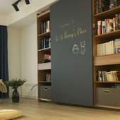 双层磁性黑板墙贴家用磁力创意自粘白板写字板可以贴在客厅墙上