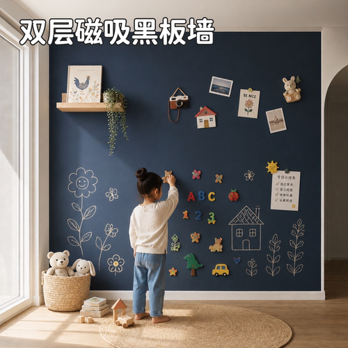易教双层磁吸黑板儿童家用