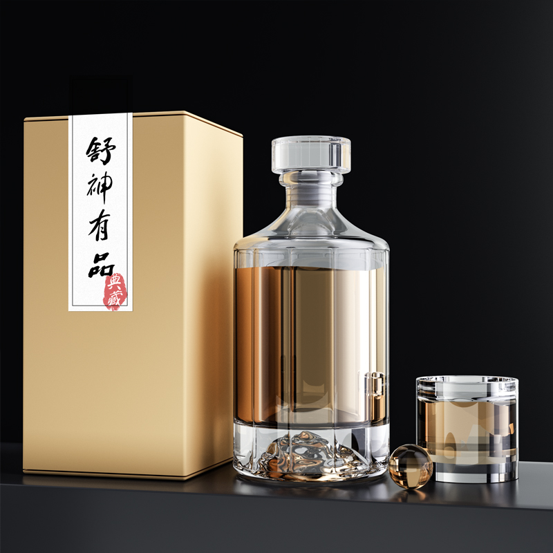 舒神家用装酒高档玻璃瓶透感酒瓶