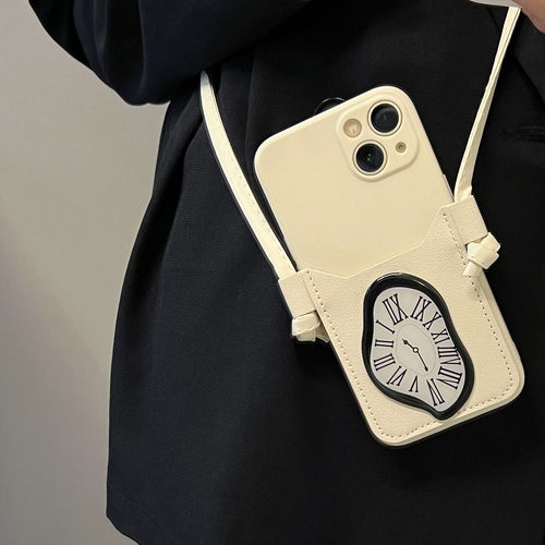 vivo斜挎挂绳钟表盘插卡套零钱包