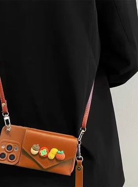 新年好柿发生零钱包适用红米k90/k80手机壳Turbo4pro斜跨背带k70至尊版note15马年2026新款note12女潮k30i套